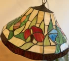 Tiffany-style vintage stained glass pendant ceiling lamp tulip pattern