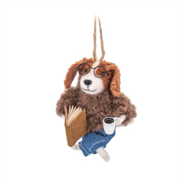 Relaxing Dog Felt Decoration 5055259285796