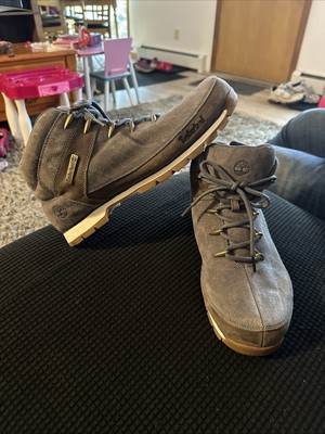 TIMBERLAND MEN'S HOMMES EURO SPRINT MID HIKER DARK GREY SUEDE BOOTS