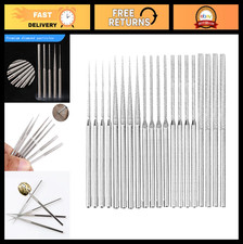 20 Pcs Diamond Mounted Bead Reamer Set, 5 Shapes Drill Bits, 1/8" Shank Grinding