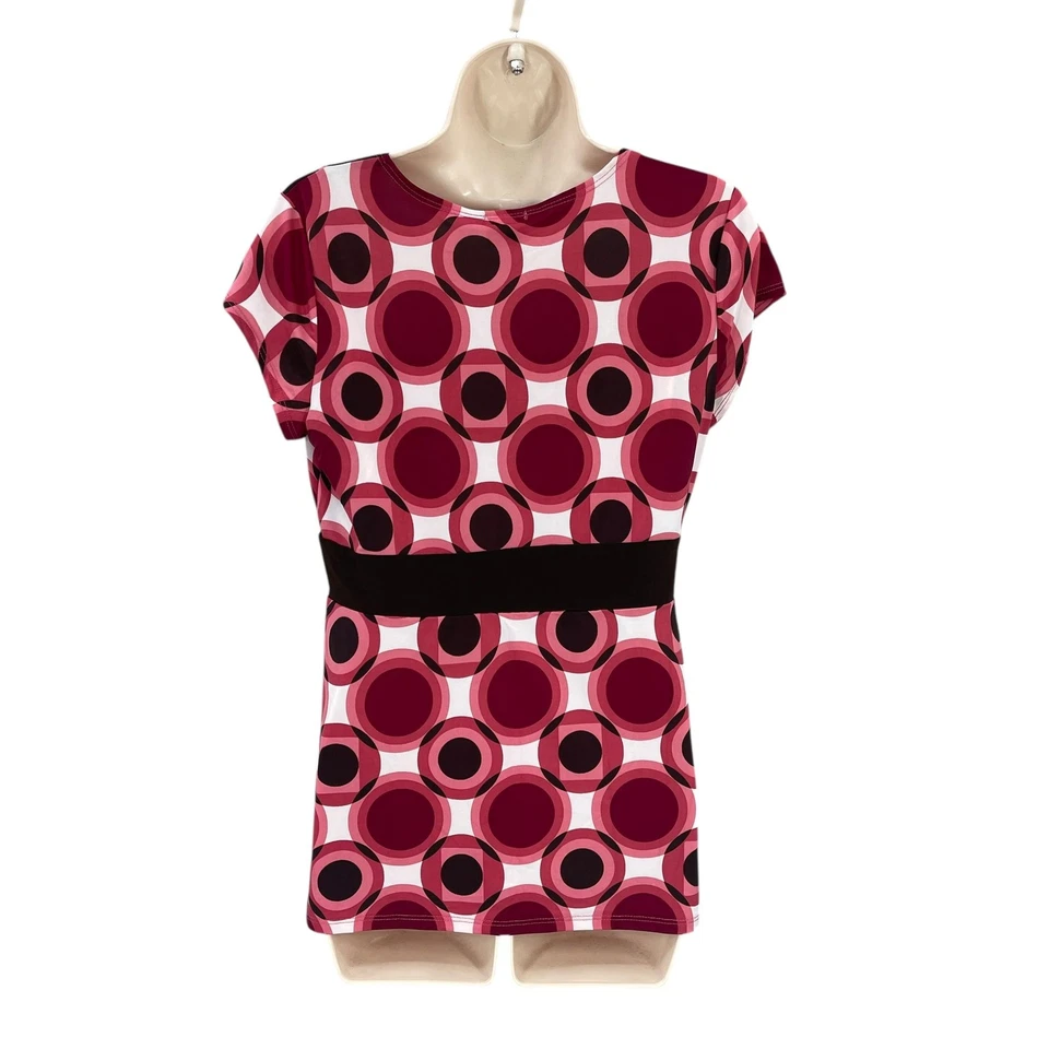 Camisa feminina vintage Y2K declaração império artístico cintura círculo surplice EUA tamanho G - Imagem 2 de 4