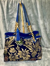 Tory Burch Floral Velvet Shoulder Purse