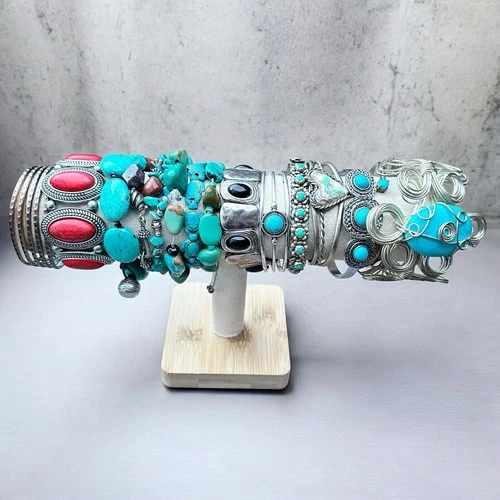 Southwest Bracelet Lot Silver Turquoise Alpaca Mexico Vintage Mixed Costume 15pc