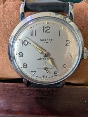 1950s Dorset Automatic 7J Swiss Watch - Sub Seconds Field Dial - RUNNING