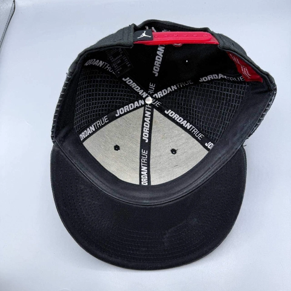 Gorra Air Jordan Flight 1989 para hombre negra con logotipo bordado Jumpman gorra trasera a presión Foto 3 de 4