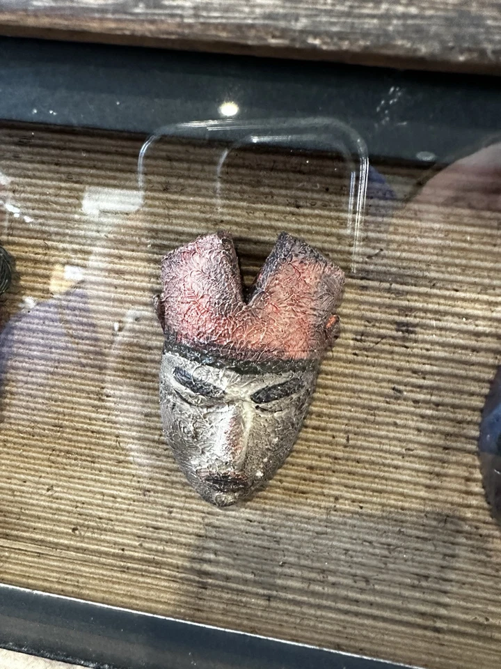 Tribal Masks Wall Art Shadow Box 15 “ X 8.5 “ 3D Dennis East 2001 - Image 3 of 4