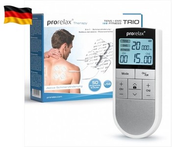 TENS/EMS Trio | Elektrostimulationsgerät | 3 Therapien - TENS, EMS, FITNESS |