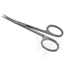 Cuticle Small Curved Toe Nail Scissors Fine Point Manicure Nail Art Shears 4"