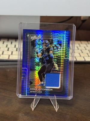 2025 Donruss Optic Aiden Hutchinson Blue Hyper Threads #DTBH-AHN Lions