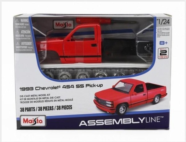 Maisto 39239-KIT Chevrolet - 454 SS PICK-UP 1993 - ROT - 1/24-image