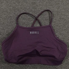 NOBULL Sports Bra Womens Medium Purple High Neck Strappy Workout Athletic Gym