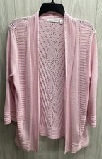 NOTATIONS Women’s (Size XL) Long Sleeve Open Front Cardigan Sweater 100% Acrylic