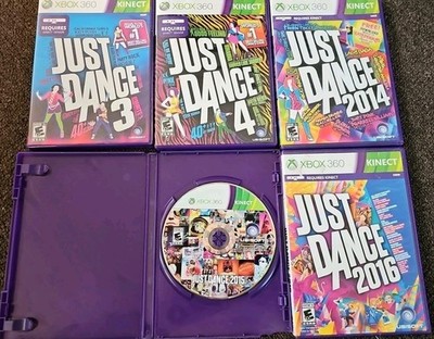 Just Dance 3, 4, 2014, 2015, 2016 (Xbox 360, 5 Game Lot) FREE SHIPPING