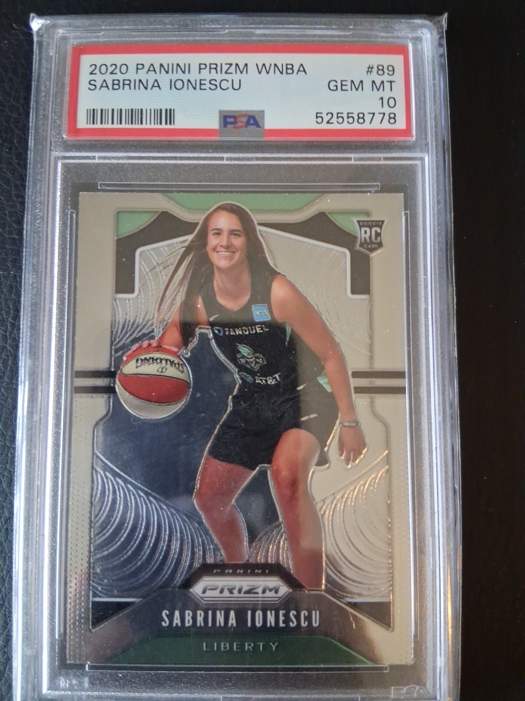 Sabrina Ionescu PSA 10 2020 WNBA Prizm BASE Rookie #89 NY Liberty RC