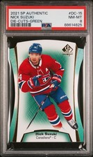 2021 SP Authentic Die-Cuts DC15 Nick Suzuki Green Montreal Canadiens PSA 8