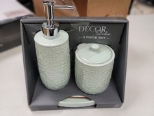 Estudio de decoración Emily 3 piezas Juego de accesorios de baño - Aqua