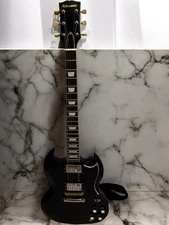 Edwards Double-Cut Style E-Double-Cut-90LT Electric Guitar Black with Case