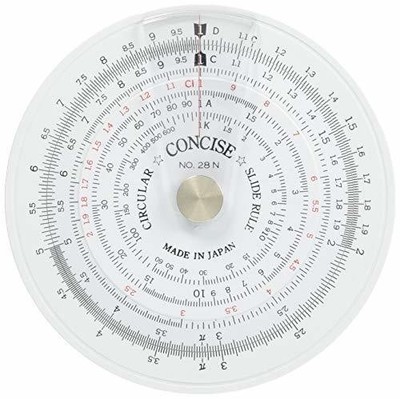 CONCISE Circular slide rule 28N (English Ver.) PVC Diameter (approx.) 84mm