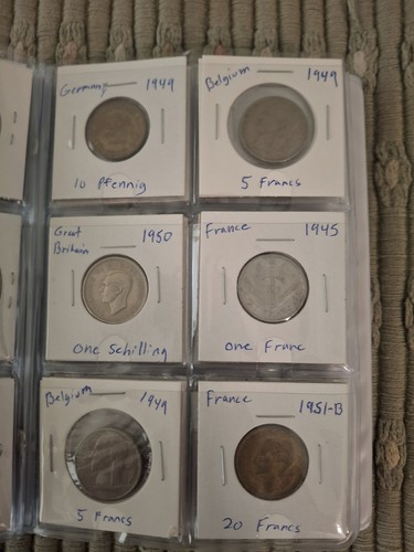 Lot of 60 Random Foreign Coins in Coin Album #10 - Picture 16 of 21