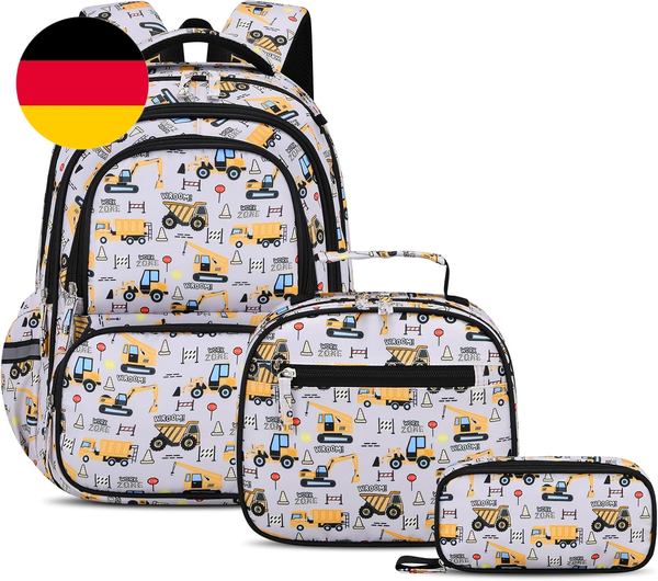 Amythe 3-Teiliges Set Schulrucksack Jungen 1. Klasse Mit Reflektoren | Kinderruc-image