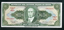 [UNC] 1967 Brazil 1 Centavo on 10 Cruzeiros P-183b [B2]