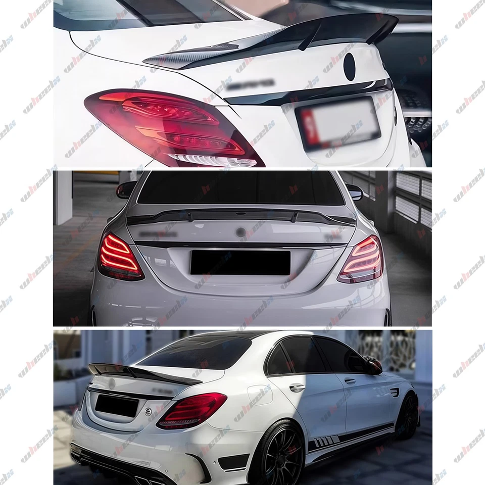 ALERÓN MALETERO HIGHKICK NEGRO BRILLANTE ESTILO R PARA MERCEDES BENZ W205 C43 C63 15-21 Foto 2 de 4