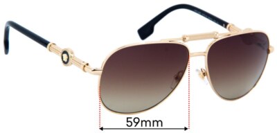 SFx Replacement Sunglass Lenses fits Versace MOD 2236 - 59mm Wide