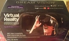 Tzumi Dream Vision Virtual Reality Smartphone Headset with Earbuds Black NIB