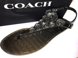 coach tea rose t strap sandal