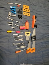 Lot of B D,Tonka,unbranded Toy Tools. Drill, Wrenchs, Screwdiver, Nuts/ Bolts.