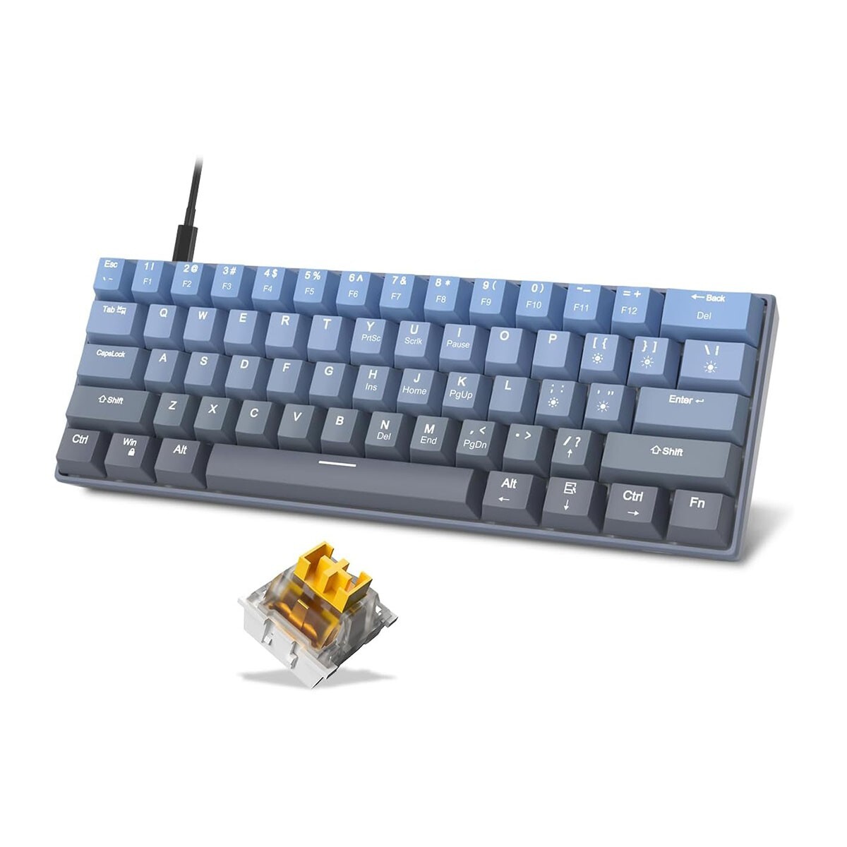 MageGee 60% Mechanical Keyboard, Wired Gaming Keyboard with 5 Sided PBT Heat Sub-image