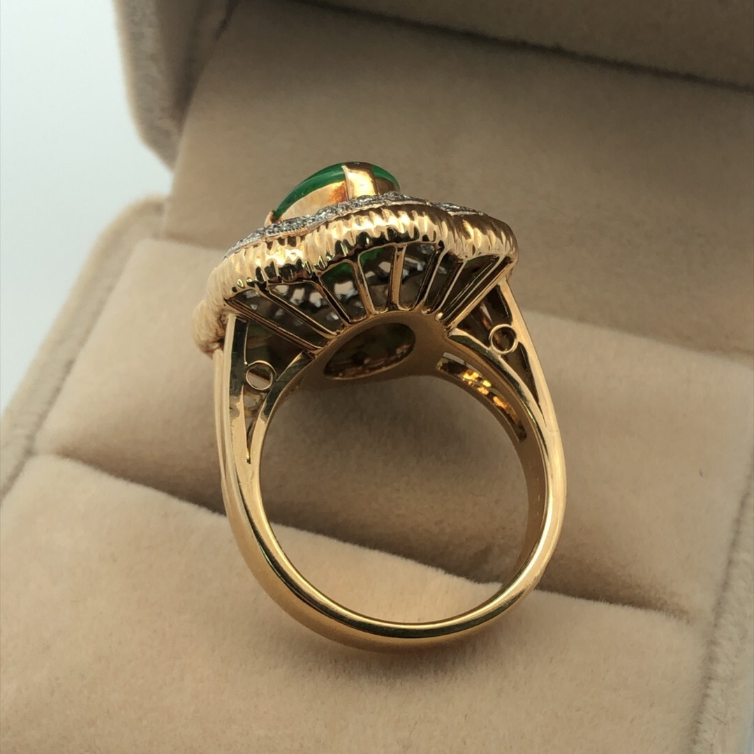 K18 / Pt900 Natural Jade Diamond 0.58ct Ring 16.6g - X068 | eBay K18 / Pt900 Natural Jade Diamond 0.58ct Ring 16.6g - X068 | eBay