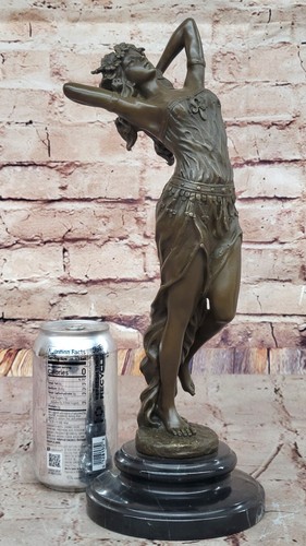 Original Aldo Vitaleh Art Deco Zigeunertänzerin Bronze Skulptur Statue Figur - Bild 2 von 10