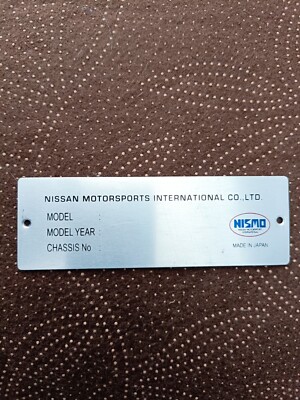 Re. n。。。　購入ページ NISMO serial number tag NISSAN fairlady 350Z 370Z Ariya GTR