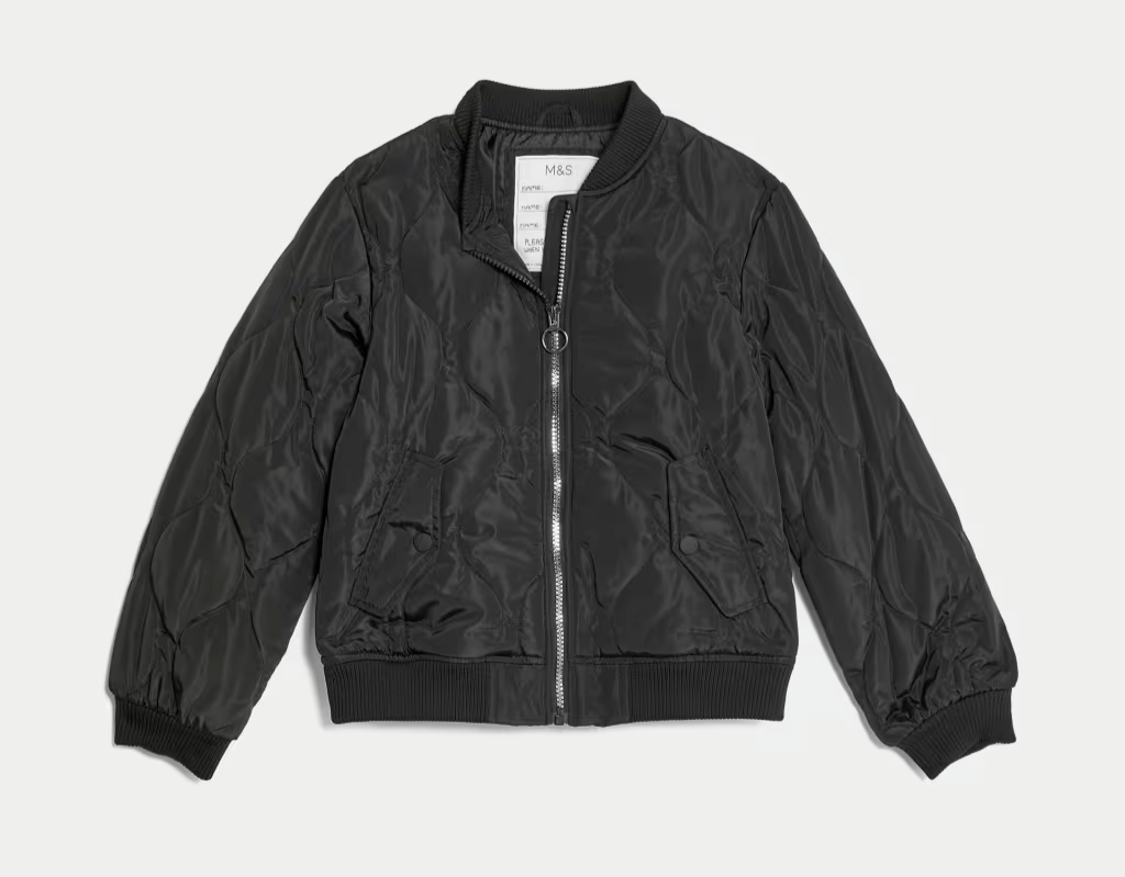 M&S Girls Stormwear Padded Shower Resistant Bomber Jacket 12-13