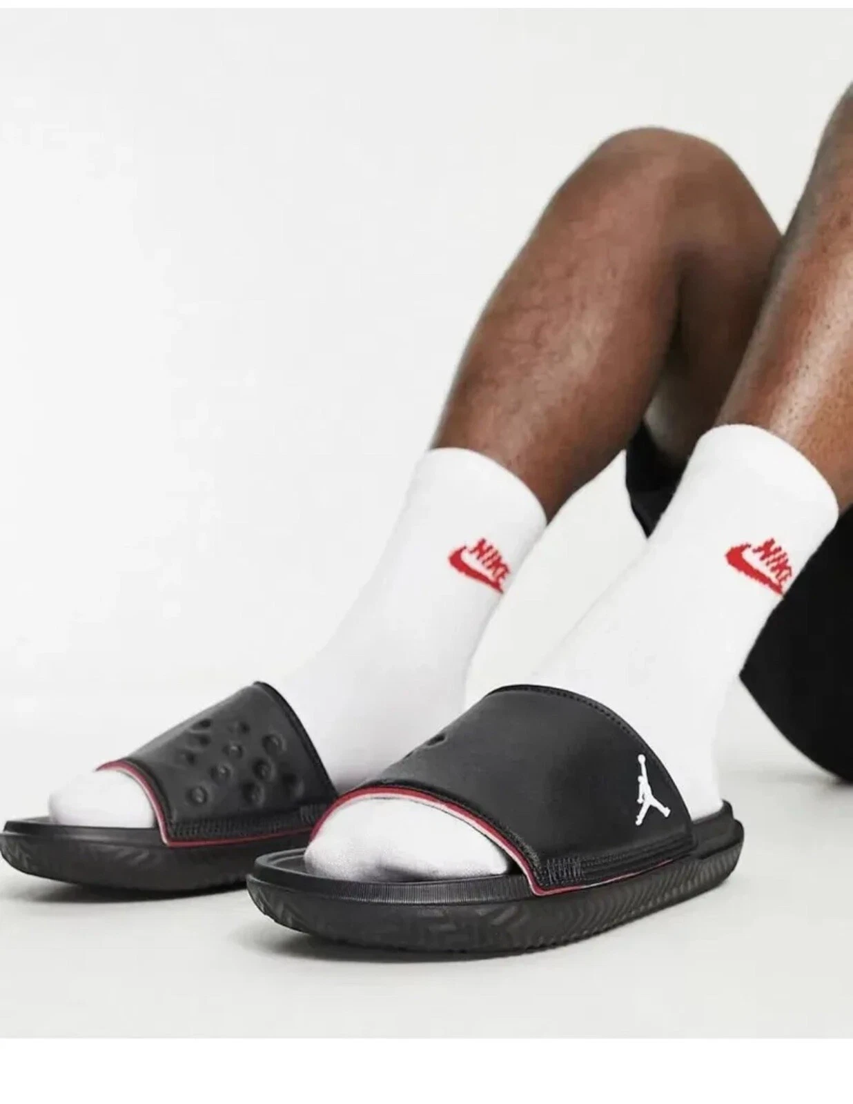 SlipOn Nike Jordan Play Slide uomo UK 6 EU 40 nero rosso DC9835 060