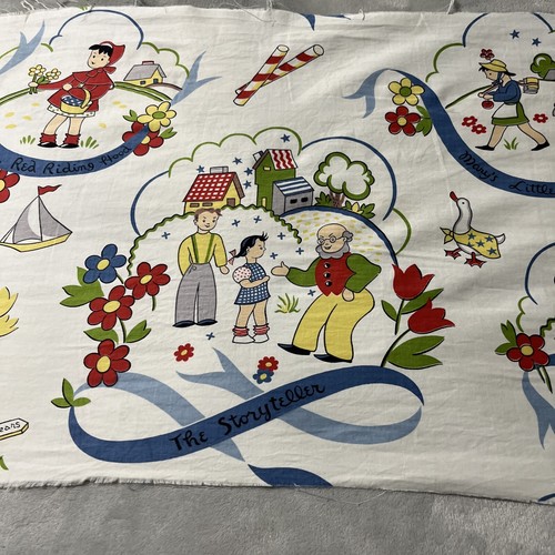 Vintage Waverly Storyteller Nursery Rhymes Cotton fabric Panel 36x 17 *READ* - Picture 3 of 20