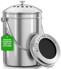 Utopia Kitchen Compost Bin for Kitchen Countertop, 1.3 Gallon Compost