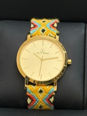 Toy Watch Maya Collection Ethnic-Chic Gold Watch in Woven Strap with Watch Box