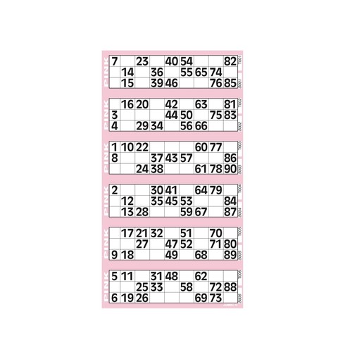 PINK BINGO TICKETS PAD OF 750 FLYERS JUMBO BRAND 6TV QUICKIES SPECIALS - 第 1/1 張圖片