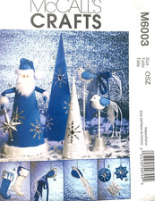 McCall's Christmas Stocking,Ornaments,Trees Centerpiece Pattern M6003 UNCUT