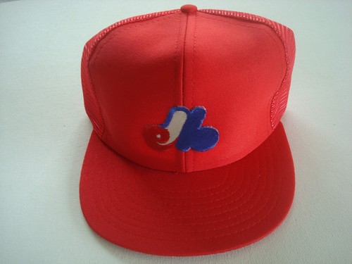 MONTREAL EXPOS DESIGNER HEADWEAR TRUCKER 80S 90S SNAPBACK HAT CAP VINTAGE S2