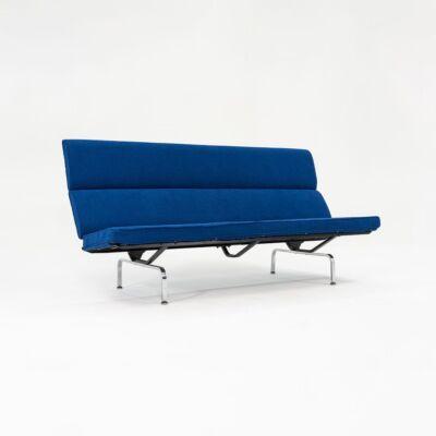 2006 Herman Miller Compact Sofa by Ray and Charles Eames with New Blue Fabric