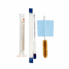 Pro. Alcohol Hydrometer kit Proof Tralle 0-200 For Distilling Spirit Test Jar