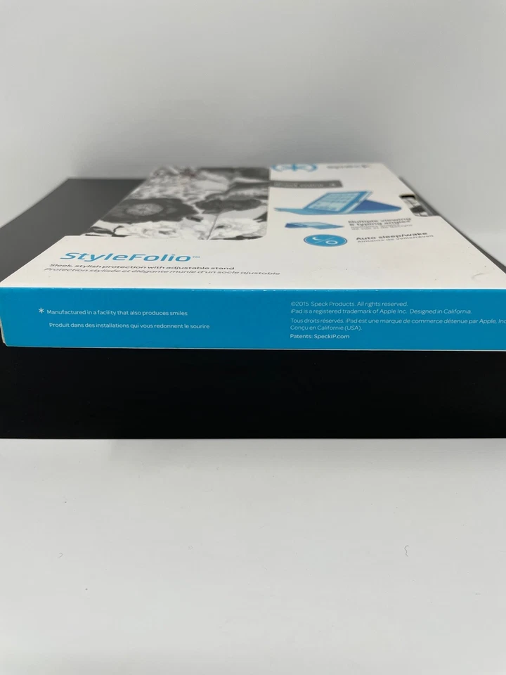 Speck StyleFolio Case for All iPad Mini4 Black Flower Fuchsia Back Brand New - Image 3 of 4