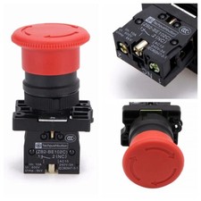 XB2-ES542 Emergency Stop Button Stop Switch Red Mushroom Stop Shut Off Switch