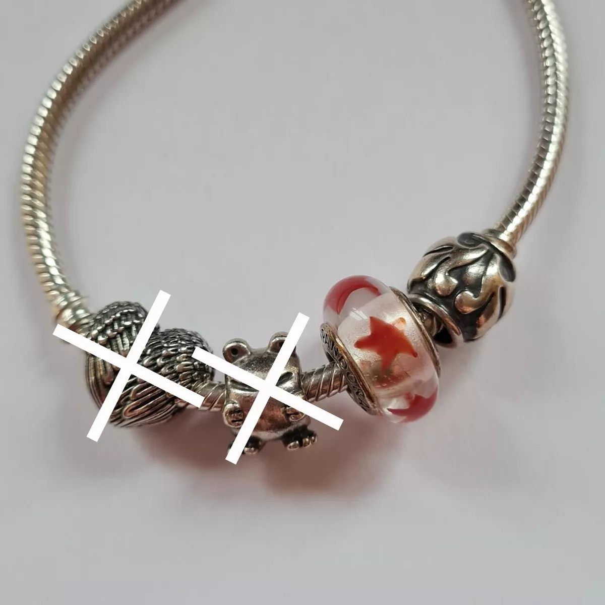 Genuine Pandora Charm Bracelet with Two Charms eBay