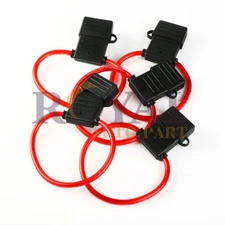 MAXI Fuse Holder with Waterproof Cover 8 gauge Red wire Automotive 12v