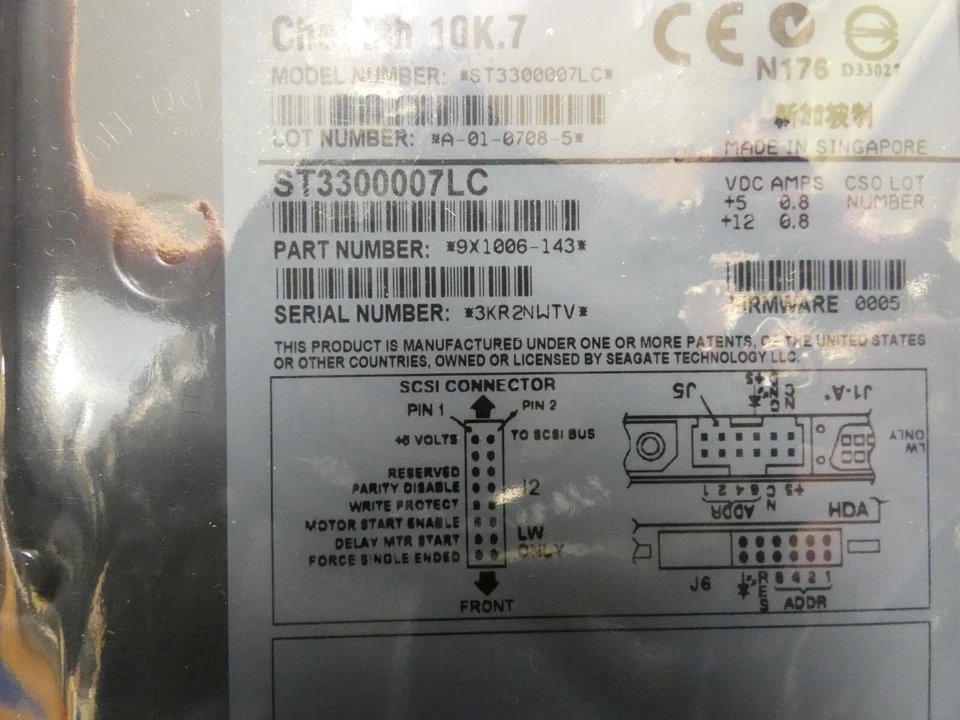 Seagate Cheetah 10K 300GB SCSI Drive, New w/Original Box (part #ST3300007LC) EVS - Image 4 of 4
