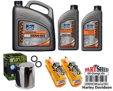 Harley Davidson Complete V-Twin Service Kit 20W50 Mineral Oil Spark Plug